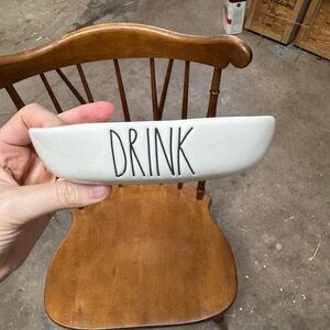 Rae Dunn White 'Drink' Ceramic Bowl